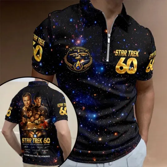 Discover Trek 60th Anniversary Zip Polo