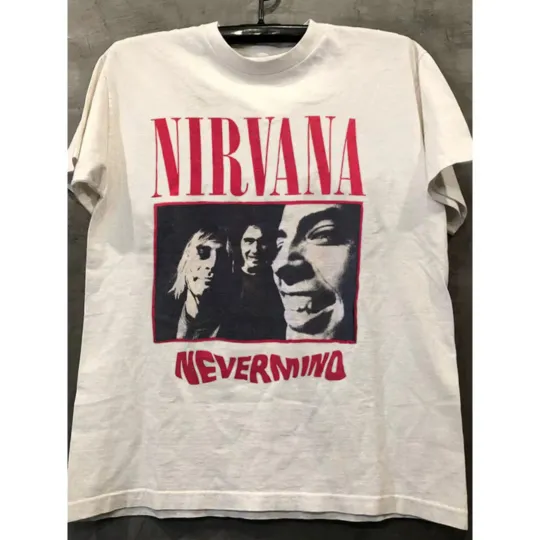Discover Nirvana Nevermind Band T-Shirt Australia Tour Dates Cotton Graphic Grunge Rock