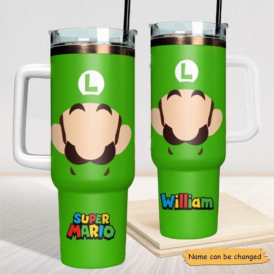 Discover Personalized Luigi Super Mario Bros Tumbler, Custom Super Mario Galaxy Movie Cup, Super Mario World Travel Tumblers, Gamer Gift For Fan
