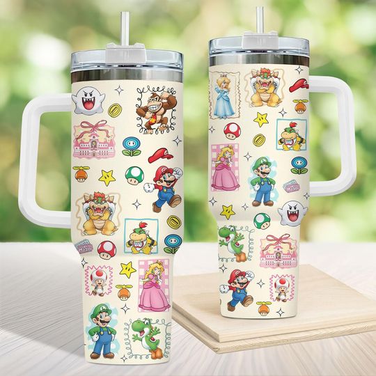 Discover Super Mario Galaxy Movie Tumbler 40Oz, Universal Studios Cup, Mario Since 85 Tumbler, Universal Orlando Birthday Gift, Disney Tumbler