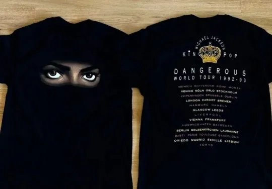 Discover Sale!!! Michael Jackson Dangerous World Tour 1992-93 Unisex T-Shirt