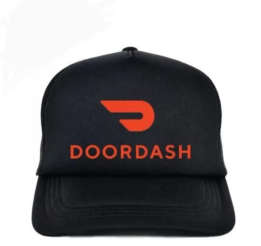 Discover DoorDash Food Delivery Driver Logo Trucker Hat Unisex