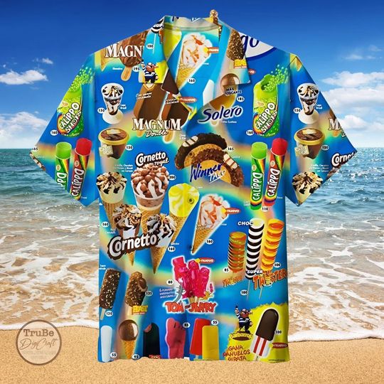 Discover Ice Cream Hawaiian Shirt Men's Summer Beach Shirt