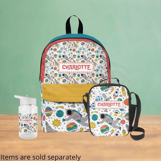Discover Personalized Space Astronaut Backpack: Kids School Travel Bag
