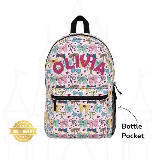 Discover Princess Backpack: Coquette Waterproof Laptop Bag, Bow Kids Gift