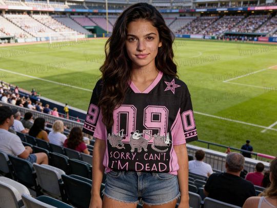 Discover Sorry I Can't Dead Mesh Jersey Woman Funny Possum Witchy Meme Activewear