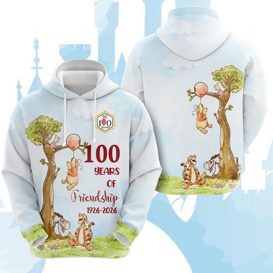 Discover Winnie The Pooh 100Th Anniversary T-Shirt, Disney Pooh Co Shirt, Disneyland Pooh Bear Sweatshirt, Pooh And Friends Tee, Pooh Hoodie