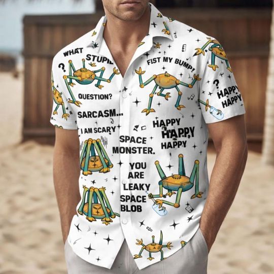 Discover Rocky Amaze Amaze Amaze Button Shirt, Hail Mary Book Shirt For Him, Movie Alien Shirt, Sci Fi Lovers Gift