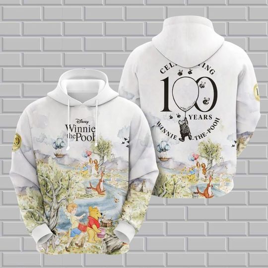 Discover Winnie The Pooh 100th Anniversary Hoodie, Disney Pooh Co Shirt, Pooh and Friends Hoodie
