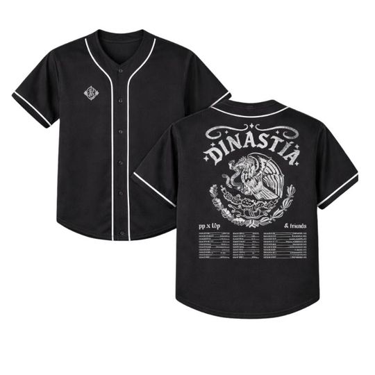 Discover Peso Pluma Dinasta Tour 2026 Baseball Jersey  Latin Music Fan Shirt