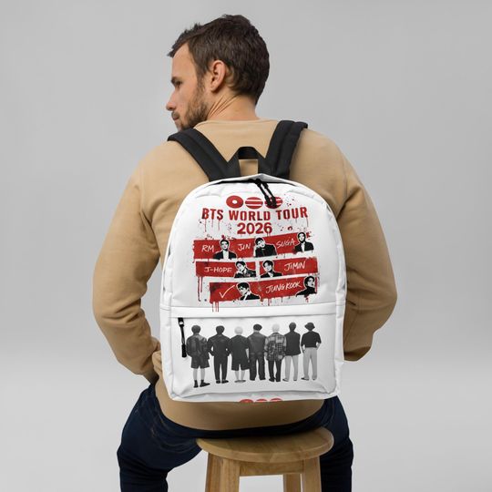 Discover BTS 2026 Tour Edition Water-Resistant Backpack