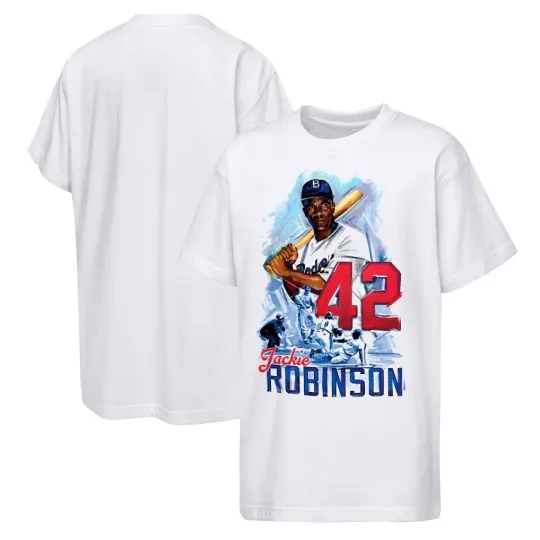 Discover Jackiee Robinson #42 Los Angeles Dodgerrs Baseball T Shirt White S-5XL