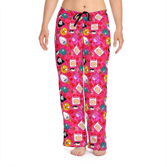 Discover Adventure Time Valentine's Day Pants | Jake Finn BMO Marceline Princess Bubblegum Pyjama Pants Bottoms Pj Gift Merch For Her Him Love Vday