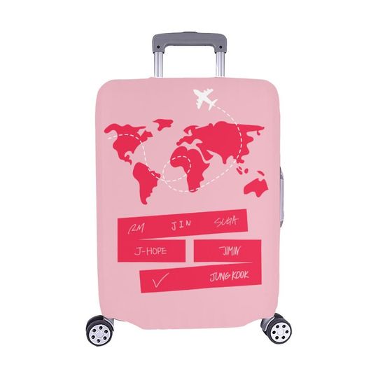 Discover BTS World Tour 2026 Luggage Cover | ARMY Travel Essential | OT7 Reunion Gift