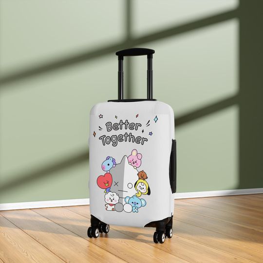 Discover Cute K-pop Bangtan Army Jin Suga Yoongi Jhope Namjoon Rm Jimin Taehyung V Jungkook Travel Suitcase Luggage Cover Merch Bestie Birthday Gift