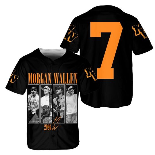 Discover Wallen Western 2026 Tour Baseball Jersey - Country Music Fan Merch