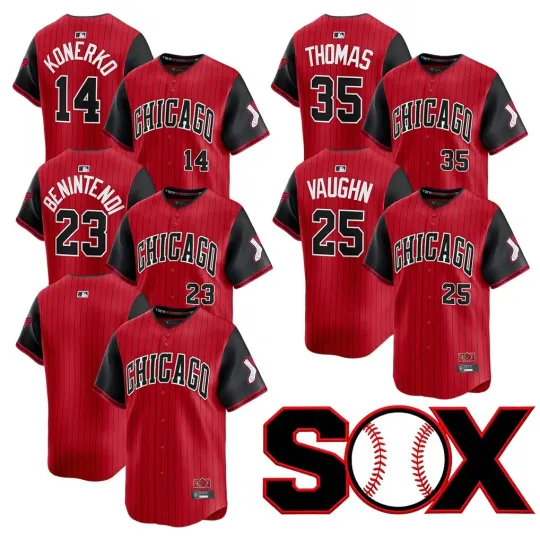 Discover Men's White Soxx Red/Black 2025 City Connect Printed Jersey