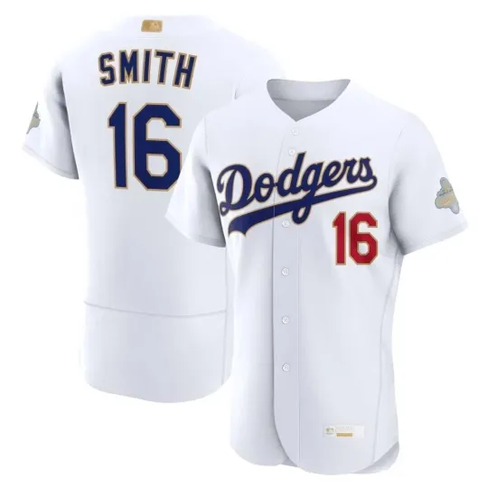 Discover New Will Smith #16 Dodgerss Men's White 2026 Gold Collection Printed Jersey