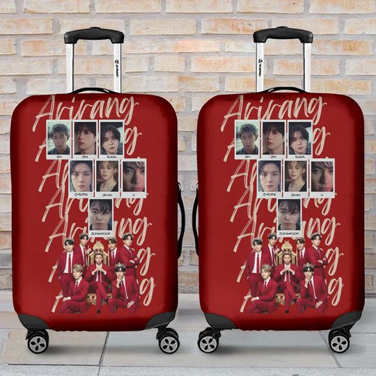 Discover BTS Kpop Boy Band Luggage Cover, Bangtan Boys Arirang Army Luggage Cover, Suitcase Cover, K-Pop BTS Travel Gift