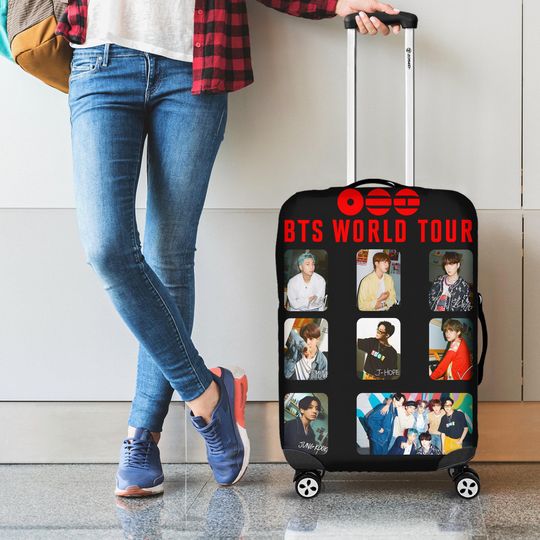 Discover BTS Kpop Boy Band Luggage Cover, Bangtan Boys Arirang Army Luggage Cover, Suitcase Cover, K-Pop BTS Travel Gift