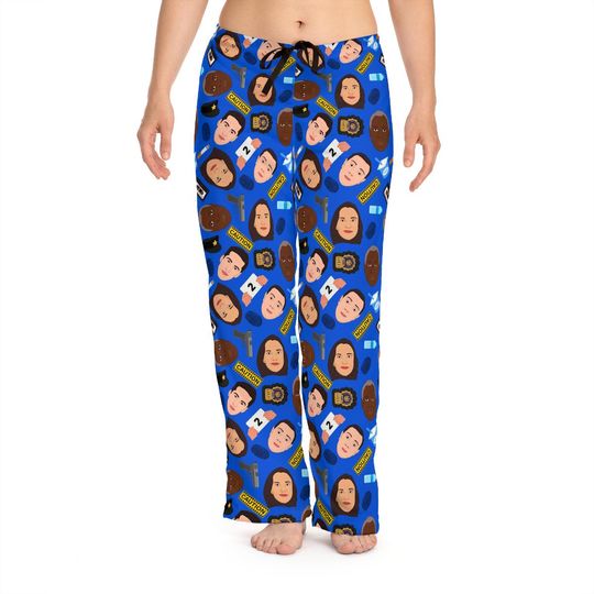 Discover Brooklyn Pants | Pyjama Pants Bottoms Pj Gift For Her For Him Comfy Merch Character Blue Christmas Gift Stocking Stuffer