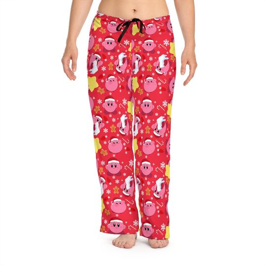 Discover Kirby Christmas Pants | Kirby Christmas Pyjama Pants Bottoms Pj Gift Video Game Gamer Xmas Holiday Cute Character