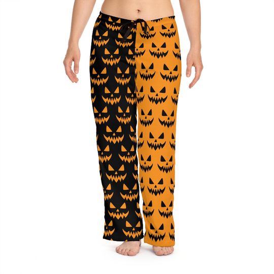Discover Pumpkin Pants | Halloween Pyjama Pants Bottoms Pj Gift For Her For Him Comfy Merch Black Orange Spooky Season Scary Aesthetic