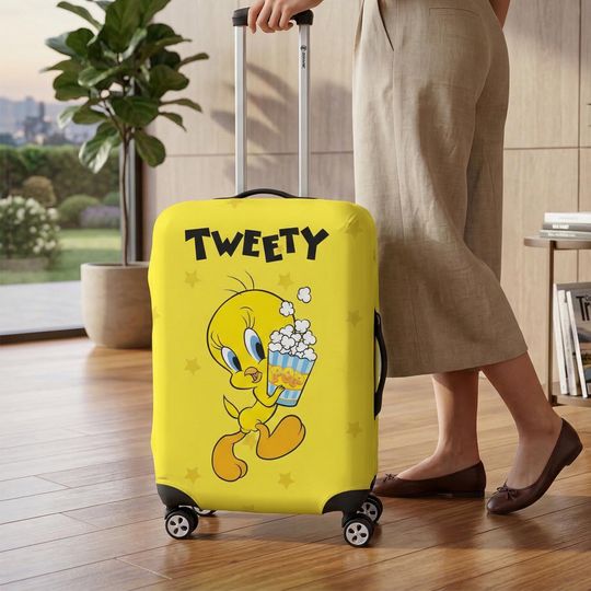 Discover Tweety Bird Luggage Cover, Cute Tweety Bird Luggage Cover, Suitcase Cover, Luggage Cover, Travel Gift