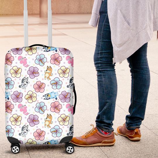Discover BlueyDad Family Luggage Cover, BlueyDad Dog Luggage Cover, Suitcase Cover, Luggage Cover, Travel Gift