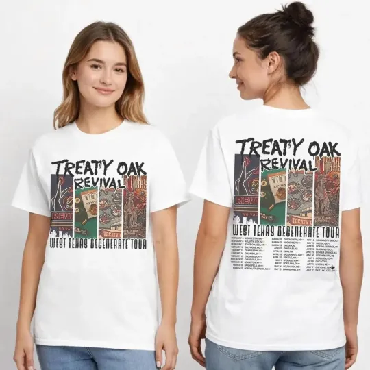 Discover Treaty Oak Revival Tour 2026 Inspired Shirt, Country Rock Fan Tee