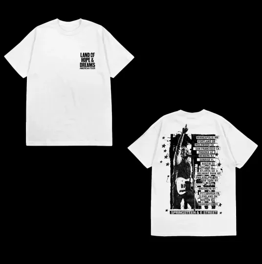 Discover Bruce Springsteen 2026 Land Of Hope & Dreams American Tour T-Shirt