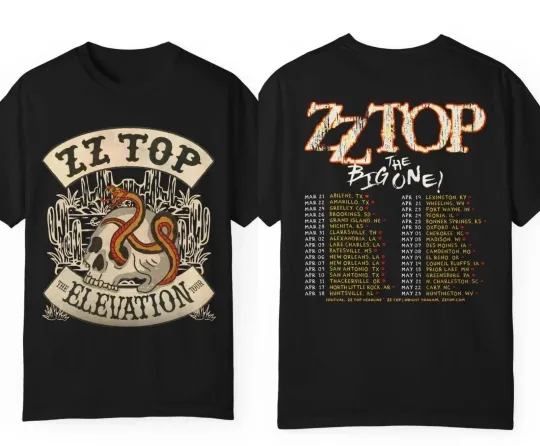 Discover ZZ Top The Big One Tour 2026 T-Shirt
