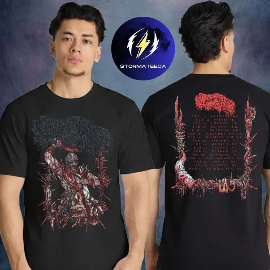 Discover Vintage Sanguisugabogg Shirt Tour Dates 2026 Two Sided XL Black