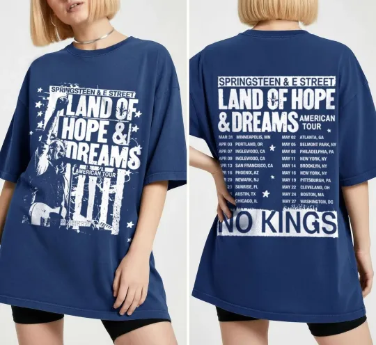 Discover Bruce Springsteen Land of Hope & Dreams Tour 2026 Concert T-Shirt
