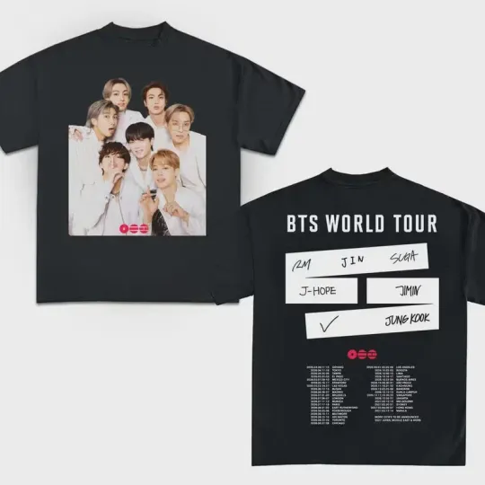 Discover BTS 2026 World Tour Double Sided Shirt Kpop Fan Gift Tee