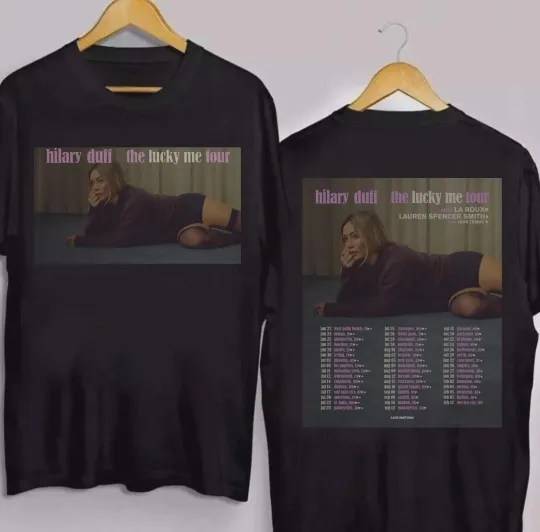 Discover HILARY DUFF the Lucky Me Tour 2026 Concert Fan Gifts T-shirt