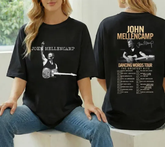 Discover John Mellencamp Dancing Words Tour 2026 Inspired T-Shirt