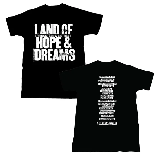 Discover Bruce Springsteen 2026 Land Of Hope & Dreams American Tour Announcement T-Shirt
