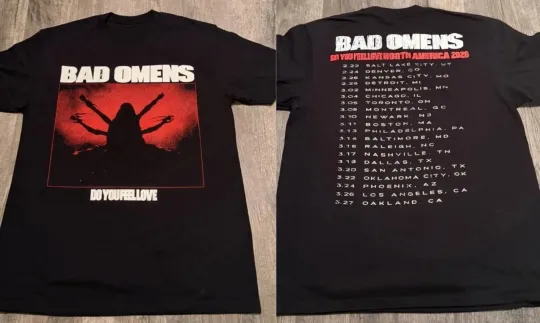 Discover BAD OMEN Do You Feel Love 2026 North American Tour T-shirt 2 Side Gift For Fan