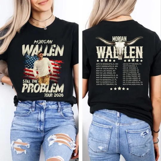 Discover Wallen Western Still the Problem Tour 2026 Inspired Double Sided T-Shirt