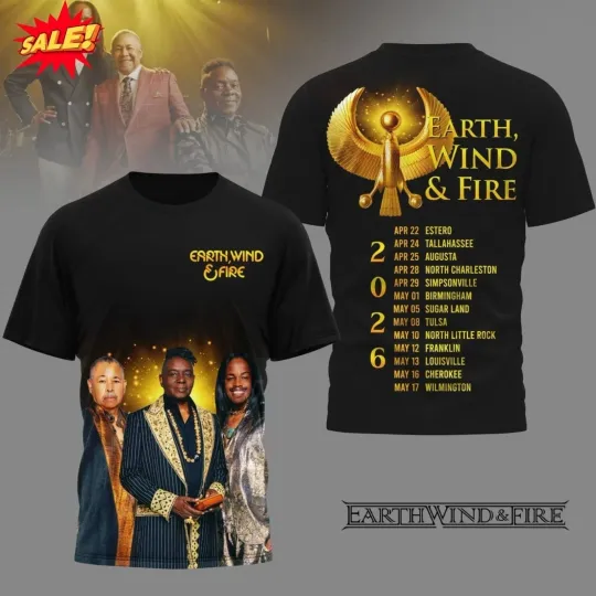 Discover Earth, Wind & Fire 2026 Tour 3D T-Shirt S-5XL Gift For Fan PP2907
