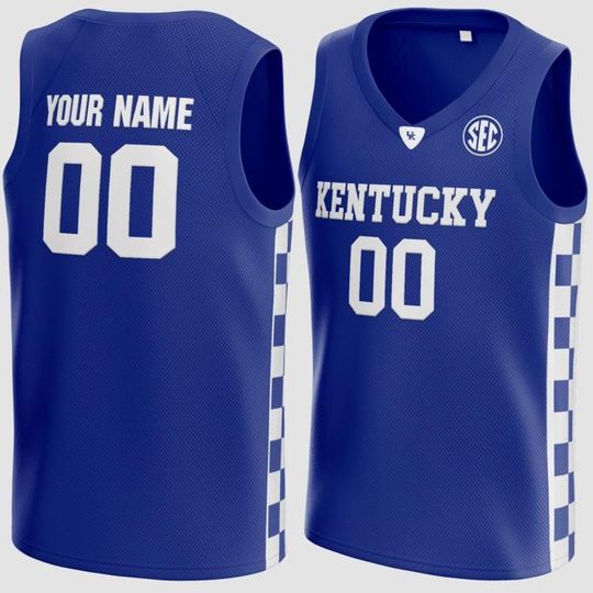 Discover Custom Blue White Basketball Jersey, Personalized Name Number Mesh Jersey, College Style Sports Jersey, Unisex Fan Gift