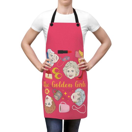 Discover The Stay Golden Apron, Rose Blanche Dorothy Sophia Apron Gift, Baking Gift, Baking For Her For Him