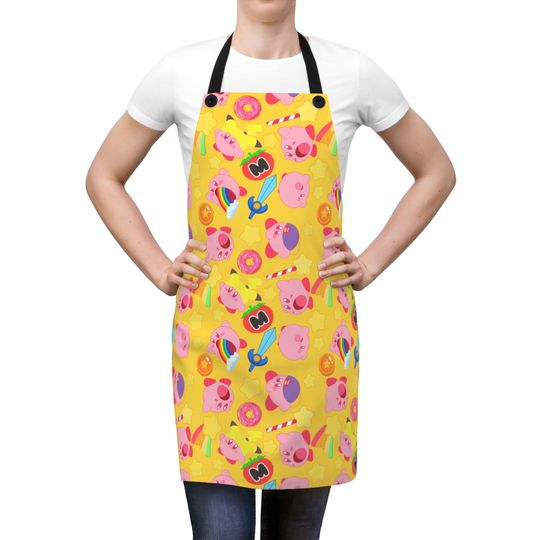 Kirby Apron, Kirby Apron Gift, Baking Gift, Baking For Her For Him Video Game Gamer Gaming Holiday