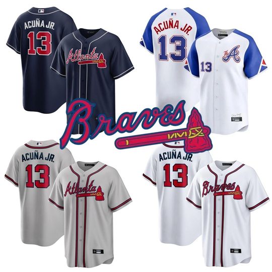 Discover Personalized Braves Acuna Jr. Jersey, Custom Name Number