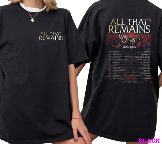 Discover All That Remains Tour Shirt, 2026 Tour Tee, US Music Band T-Shirt
