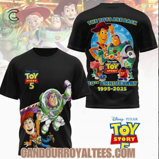Discover Toy Story 5 The Toys Are Back 30Th Anniversary 1995-2025 3D T-Shirt