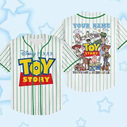 Discover Toy Story Baseball Jersey Custom Name Number, Kids Disney Birthday Shirt, Toy Story Group Tee for Youth Trip or Theme Park Outfit
