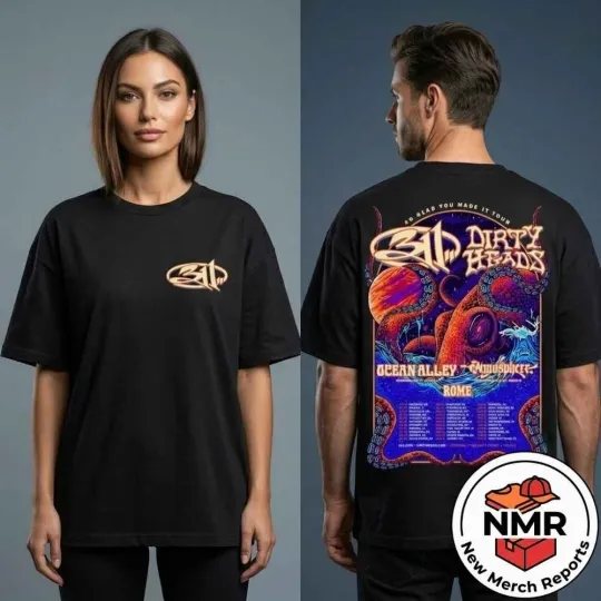 Discover 311 x Dirty Heads Shirt 2026 Tour Dates Psychedelic Octopus XL FAST SHIP