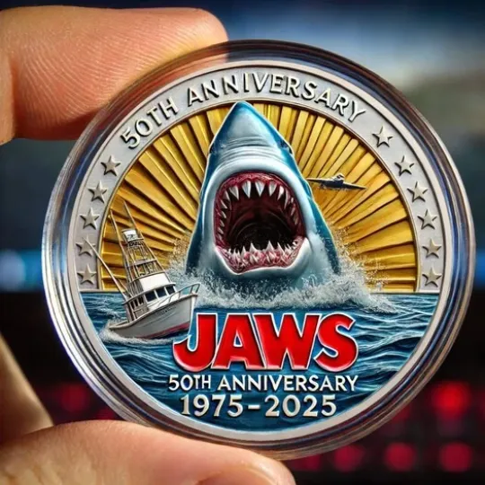 Discover Jaws 50th Anniversary 1975-2025 Coin